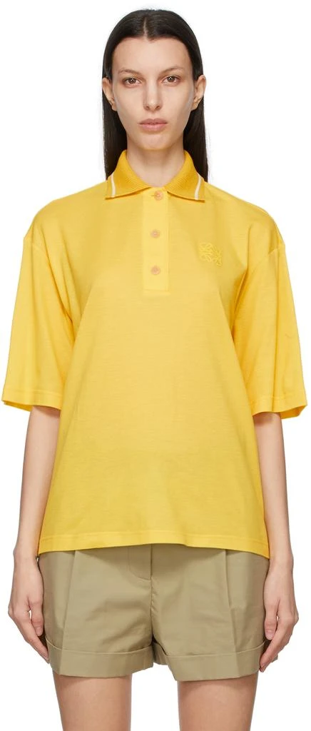 商品Loewe|Yellow Oversized Anagram Polo,价格¥1866,第1张图片