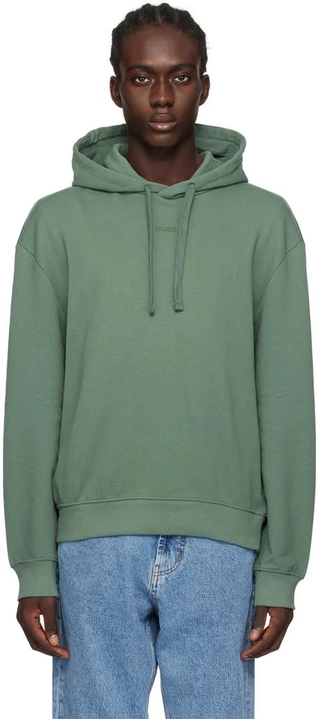 商品Hugo Boss|Green Bonded Hoodie,价格¥959,第1张图片