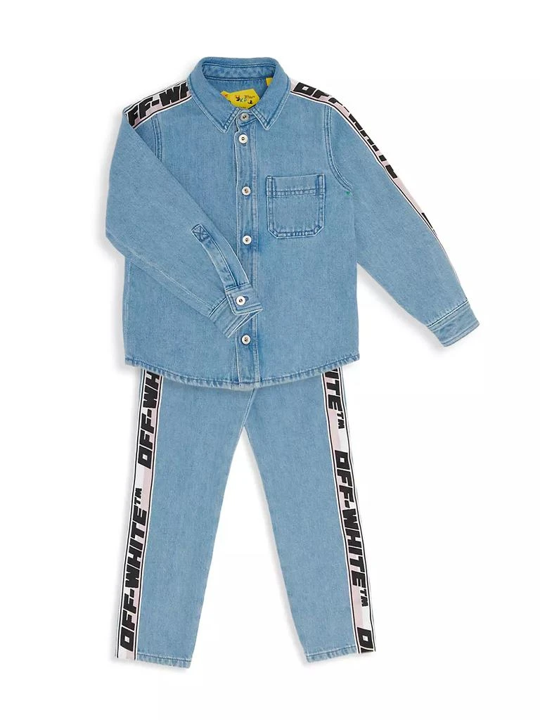 商品Off-White|Little Girl's &amp; Girl's Logo Band Denim Shirt,价格¥1385,第2张图片详细描述