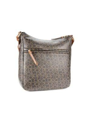 Kiara Monogram Faux Leather Crossbody Bag商品第4张图片规格展示