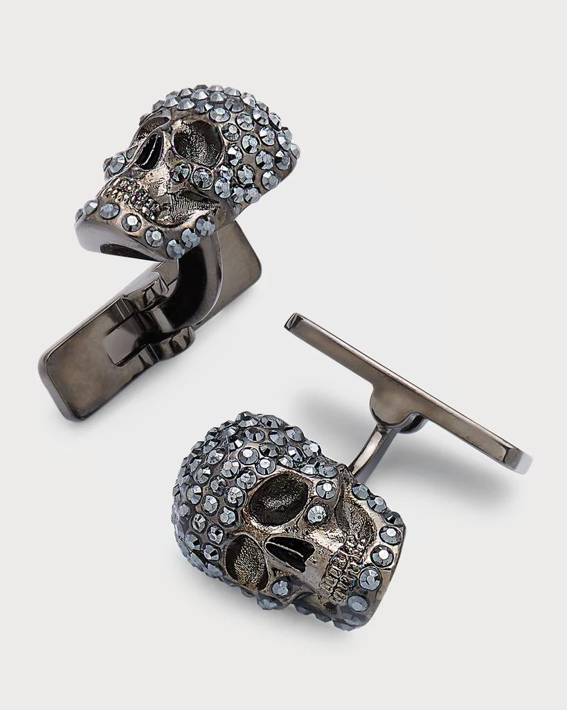 商品Alexander McQueen|Men's Swarovski® Crystal Pave Skull Cufflinks,价格¥2438,第1张图片