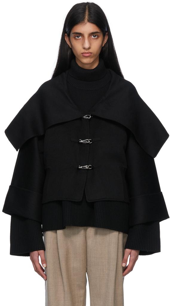 Black Wool Jacket商品第1张图片规格展示