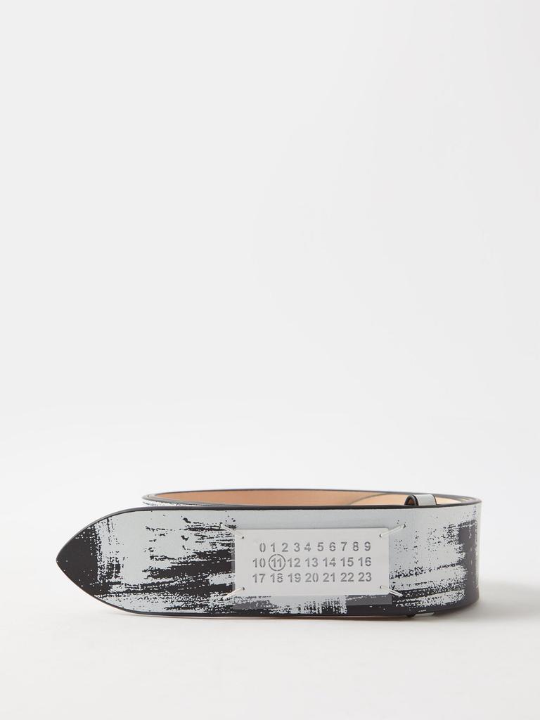 商品MAISON MARGIELA|Logo-plaque distressed leather belt,价格¥4473,第1张图片