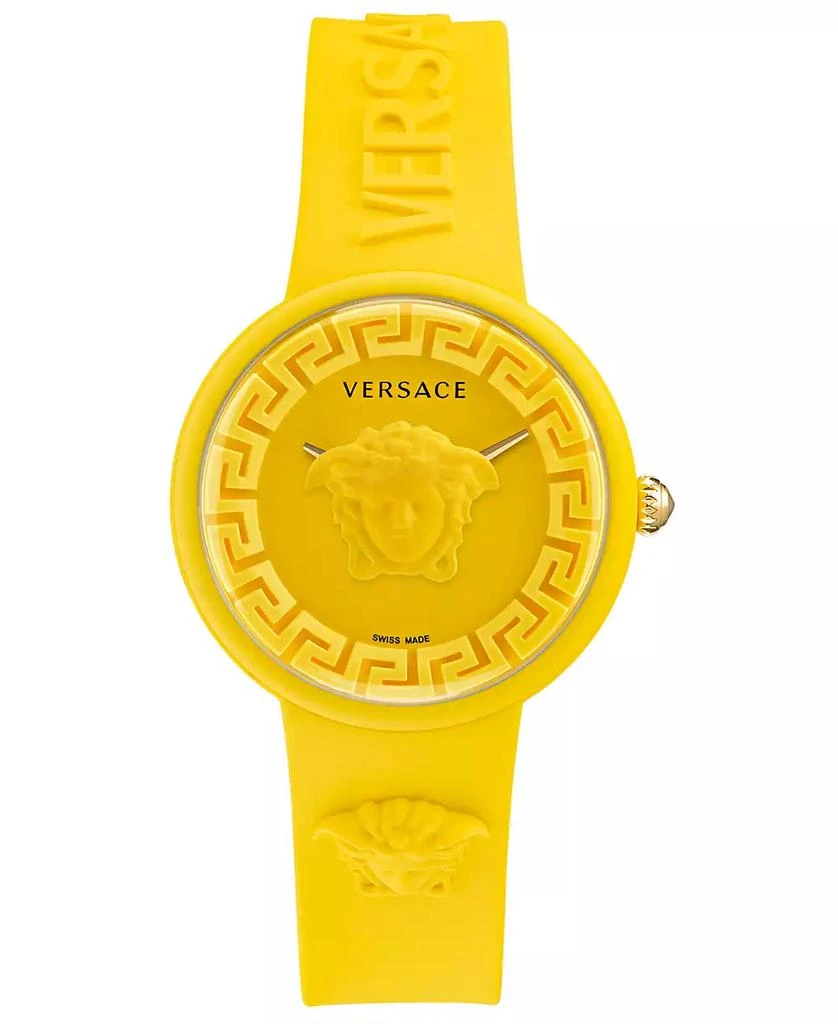 商品Versace|Women's Swiss Medusa Pop Yellow Silicone Strap Watch 39mm,价格¥2579,第2张图片详细描述