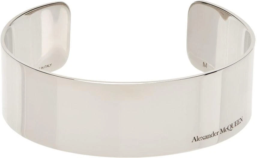 商品Alexander McQueen|Silver Wide Cuff Bracelet,价格¥1199,第1张图片