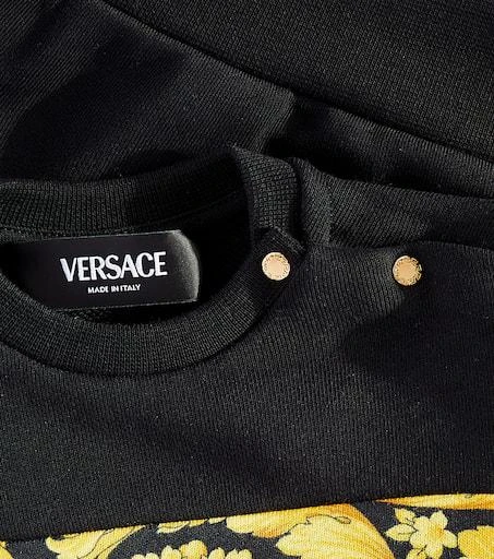 商品Versace|婴幼儿 — Barocco棉质针织运动衫,价格¥923,第3张图片详细描述