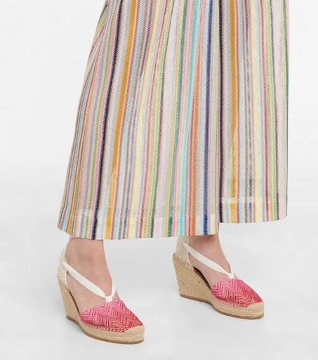 商品Missoni|Zig-zag metallic wedge espadrilles,价格¥1863,第4张图片详细描述