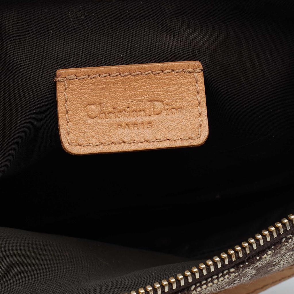 Dior Beige/Brown Oblique Canvas And Leather Trotter Saddle Bag商品第9张图片规格展示