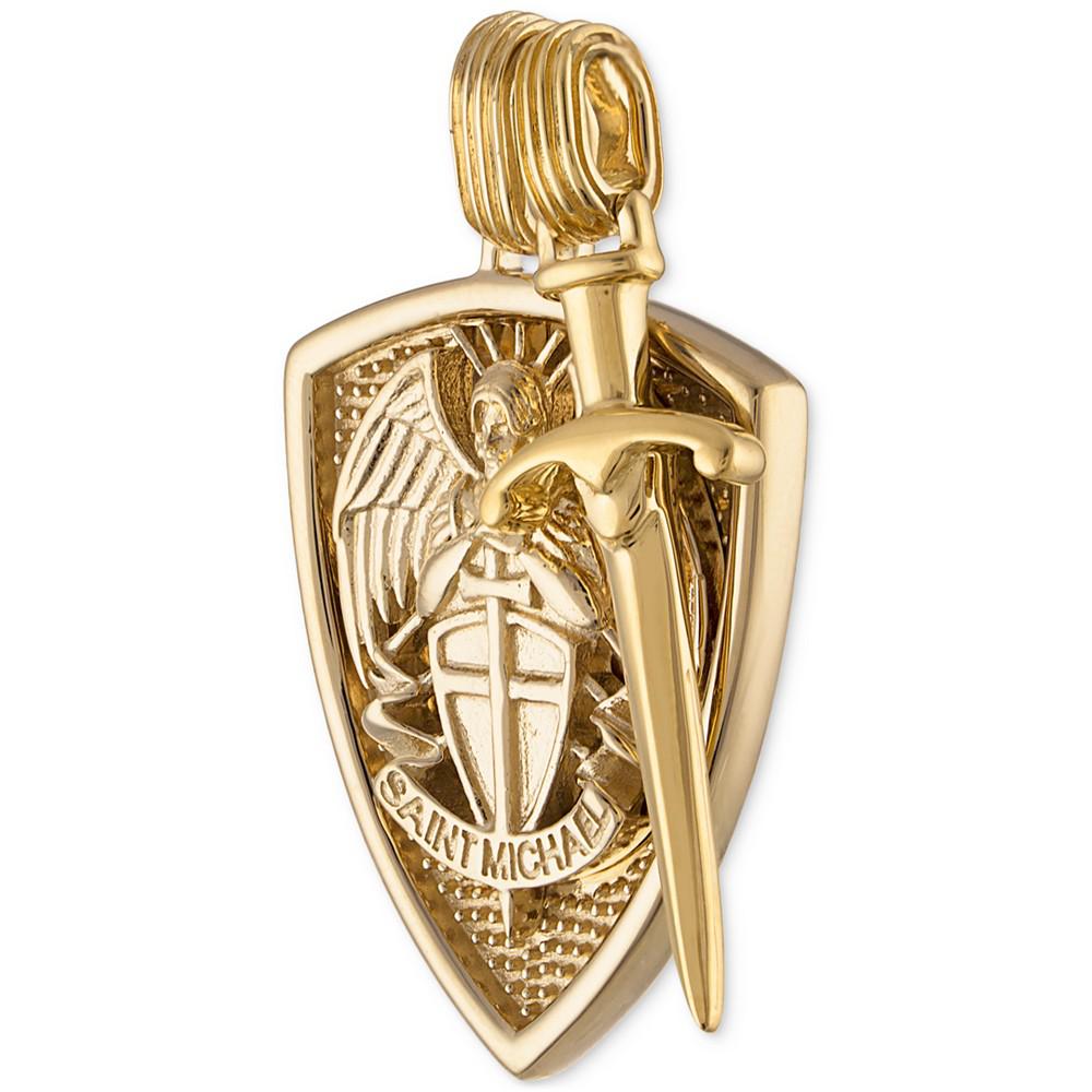 2-Pc. Set Saint Michael Shield & Sword Amulet Pendants in 14k Gold-Plated Sterling Silver, Created for Macy's商品第3张图片规格展示