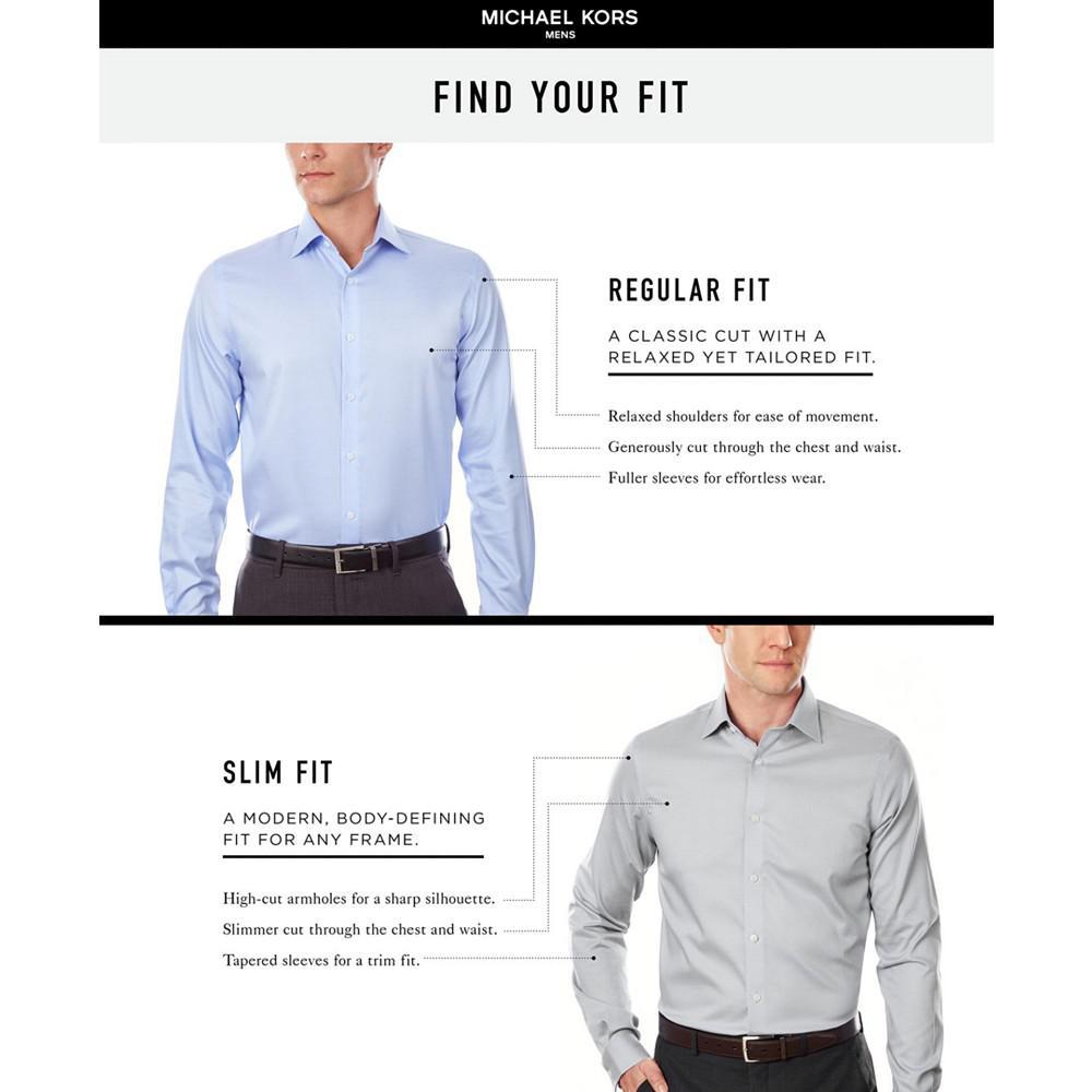 商品Michael Kors|Men's Classic/Regular Fit Airsoft Stretch Non-Iron Performance Solid French Cuff Dress Shirt,价格¥368,第5张图片详细描述