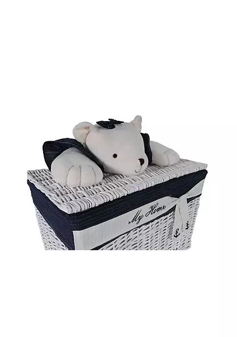 商品Old Modern Handicrafts|Modern Handicrafts Home Decorative Rectangular Willow Baskets Bear Design Set Of 5,价格¥1740,第4张图片详细描述