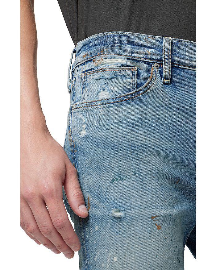 商品Hudson|Axl Slim Fit Distressed Jeans in Disorder Blue,价格¥1898,第6张图片详细描述