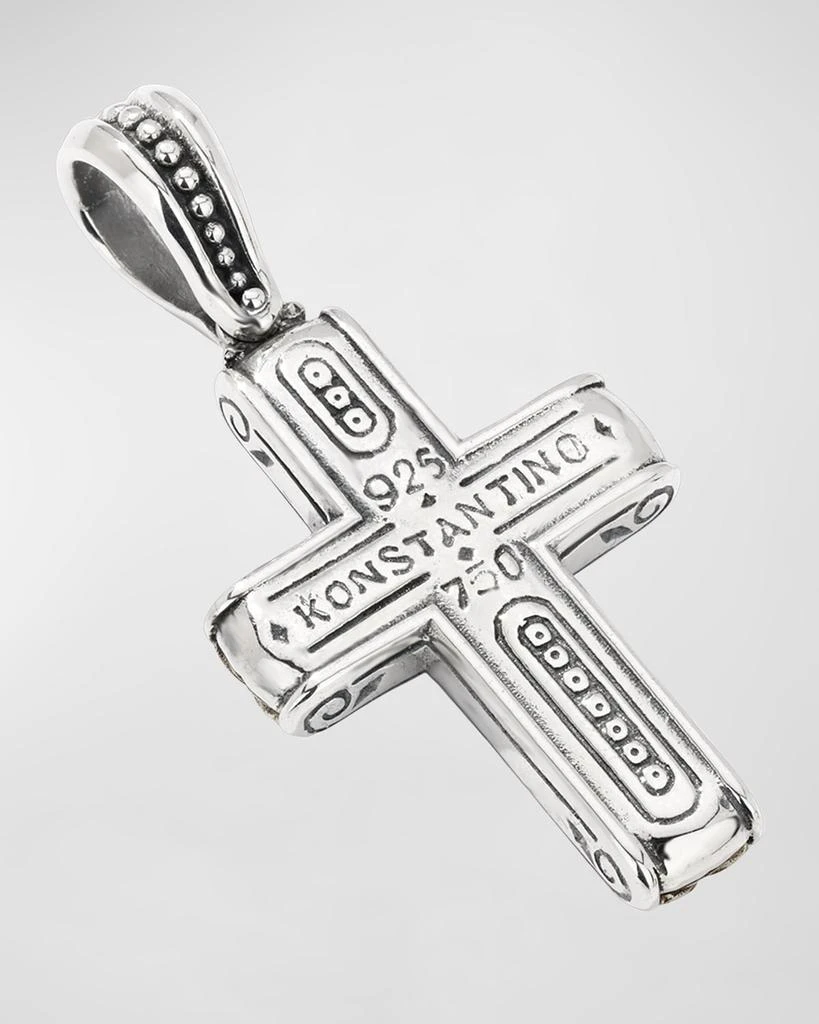 商品Konstantino|Men's Two-Tone Black Onyx Cross Pendant,价格¥11150,第3张图片详细描述