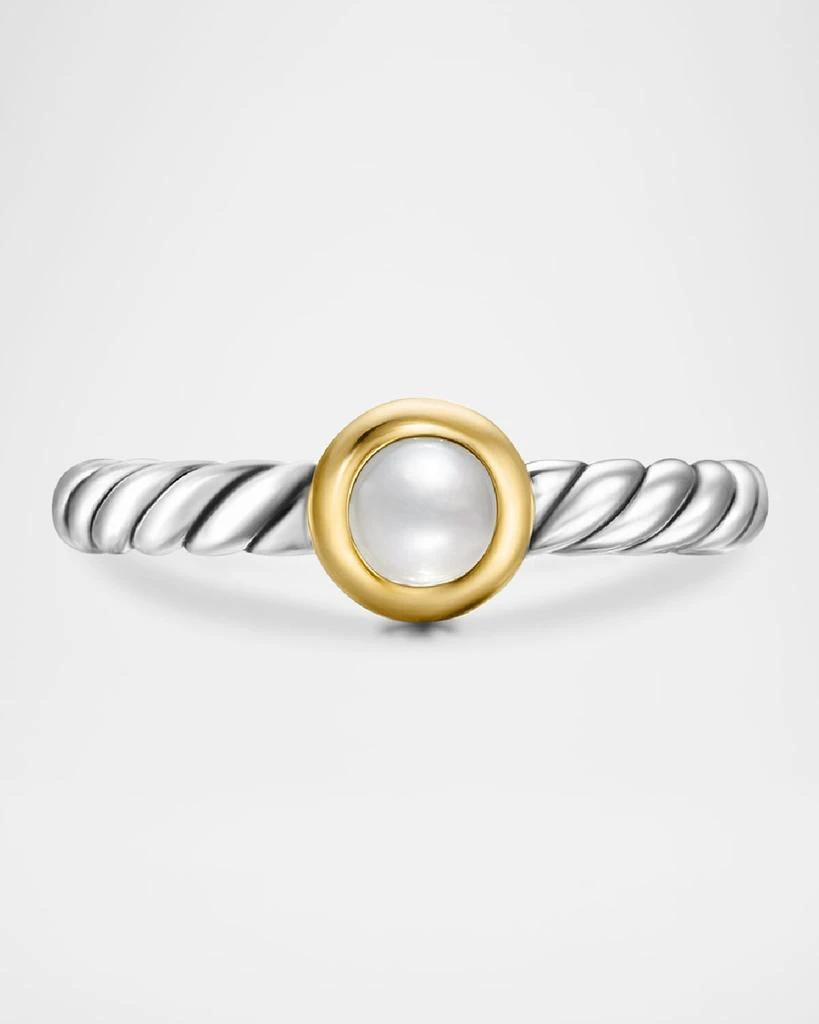 商品David Yurman|Cable Flex Ring with Gemstone in Silver and 14K Gold, 2.8mm,价格¥2679,第5张图片详细描述