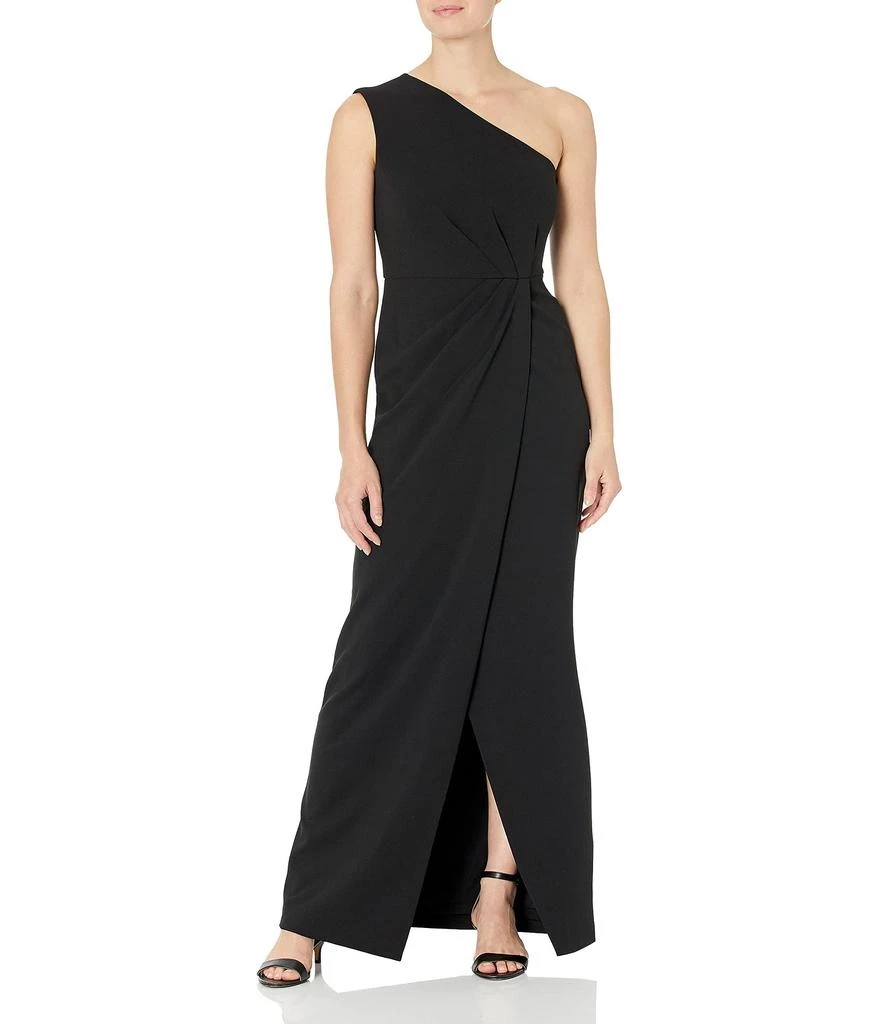 商品Calvin Klein|One Shoulder Gown with Waist Ruch,价格¥1495,第1张图片