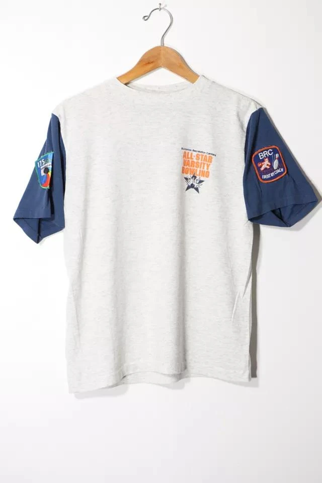 商品Urban Outfitters|Vintage Brunswick All Star Bowling T-shirt with Appliques,价格¥673,第1张图片