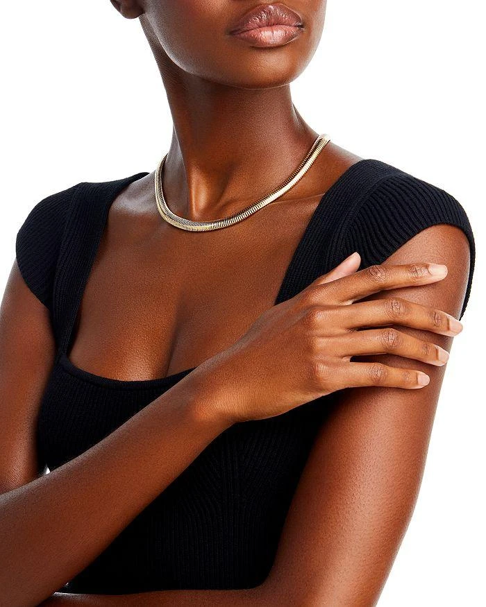 商品Alberto Amati|14K Yellow Gold Tubogas Collar Necklace, 18",价格¥43134,第2张图片详细描述