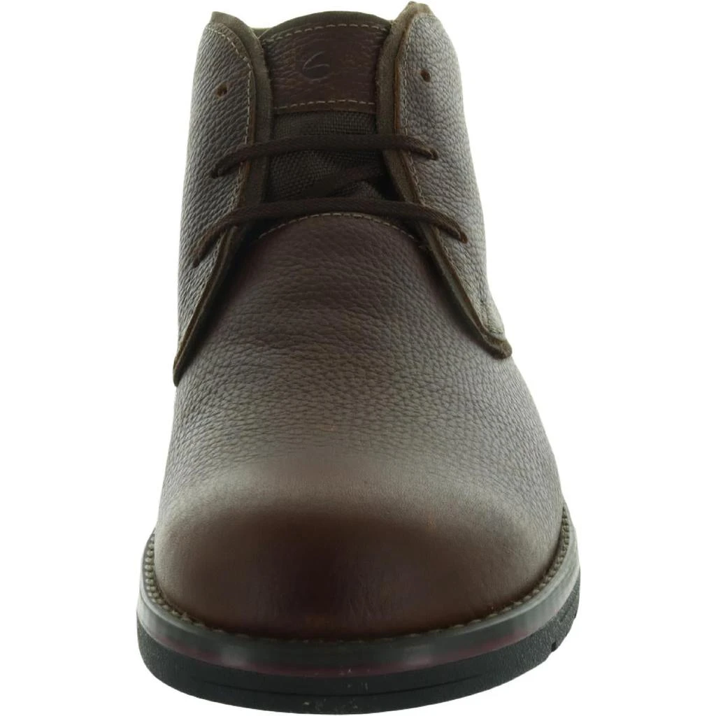 商品Clarks|Clarks Morris Lace Men's Tumbled Leather Round Toe Chukka Boots,价格¥367,第3张图片详细描述