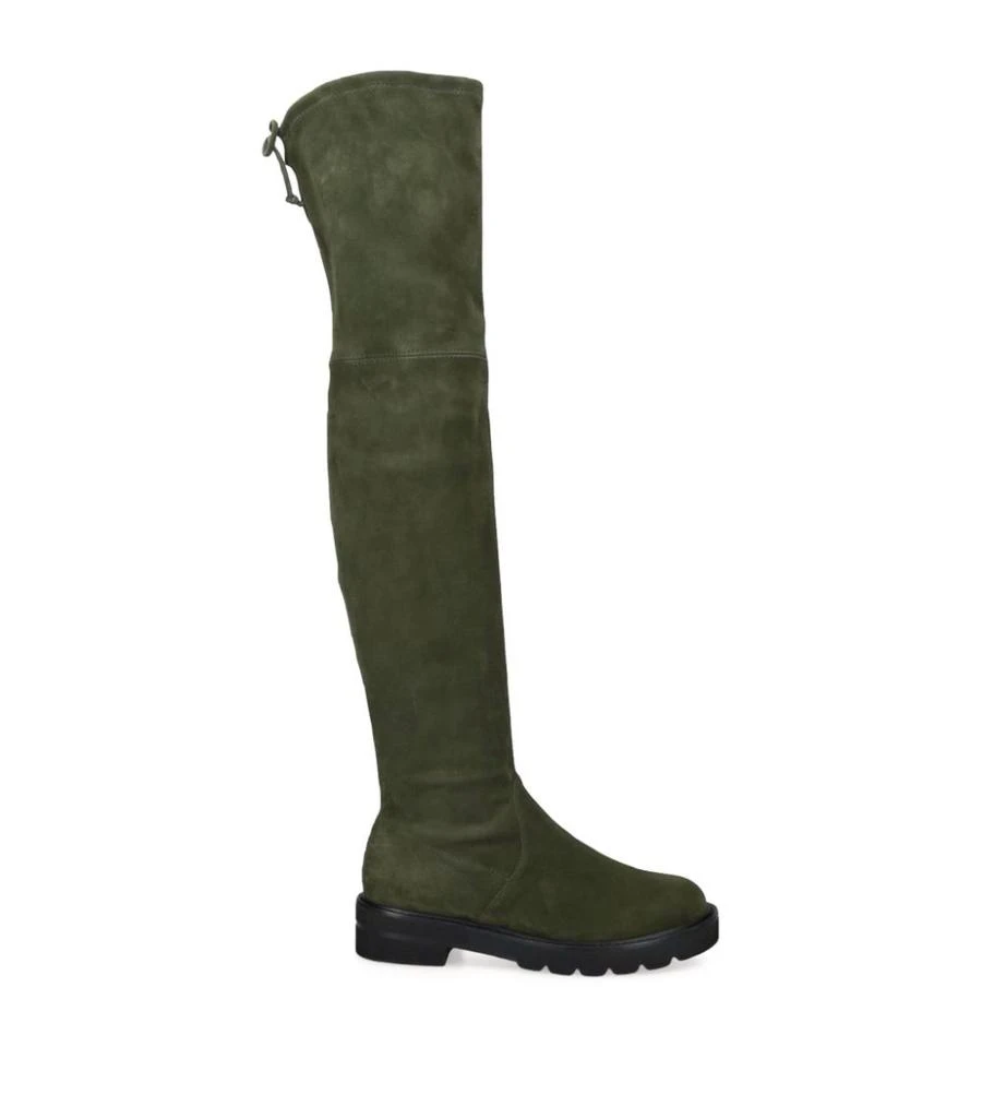 商品Stuart Weitzman|Suede Lowland Lift Over-The-Knee Boots 35,价格¥7928,第3张图片详细描述