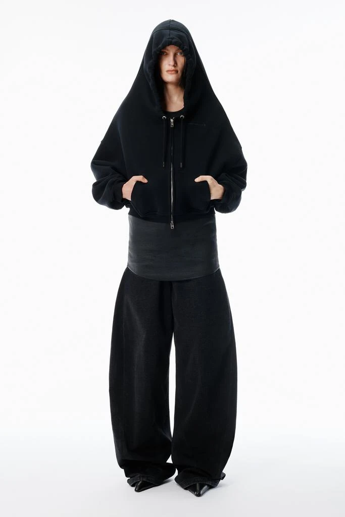 商品Alexander Wang|Black Veil Zip-Up Hoodie,价格¥3527,第5张图片详细描述