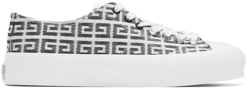 商品Givenchy|Black & White City Low 4G Sneakers,价格¥2333,第1张图片