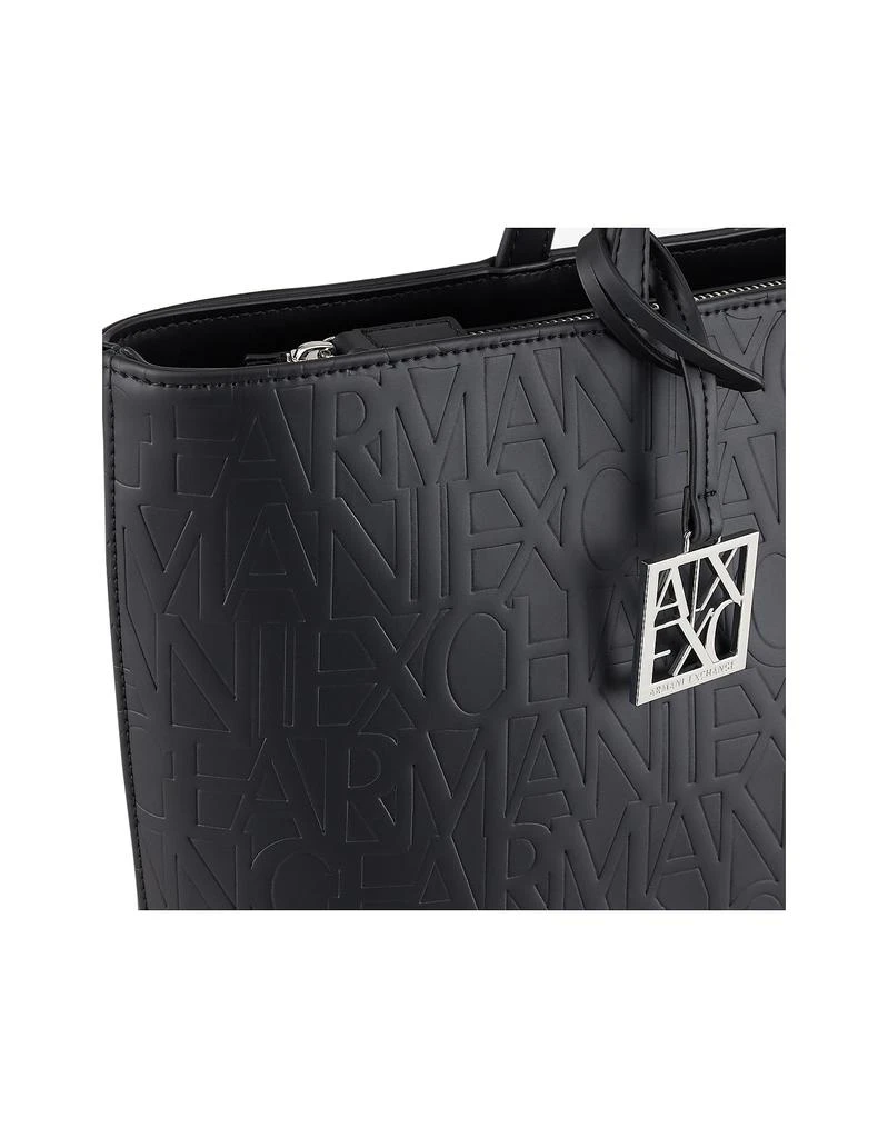 商品Armani Exchange|Black Zip-Top Shopping Bag,价格¥597,第2张图片详细描述