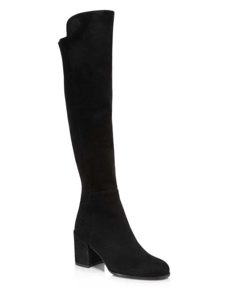 商品Stuart Weitzman|Alljack 麂皮过膝长靴,价格¥2938,第1张图片