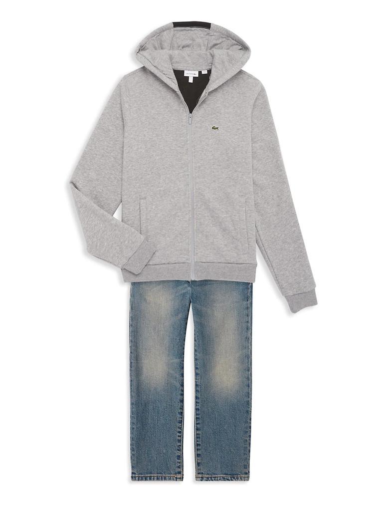 商品Lacoste|Little Boy's & Boy's Classic Graphic Back Panel Hoodie,价格¥639,第4张图片详细描述