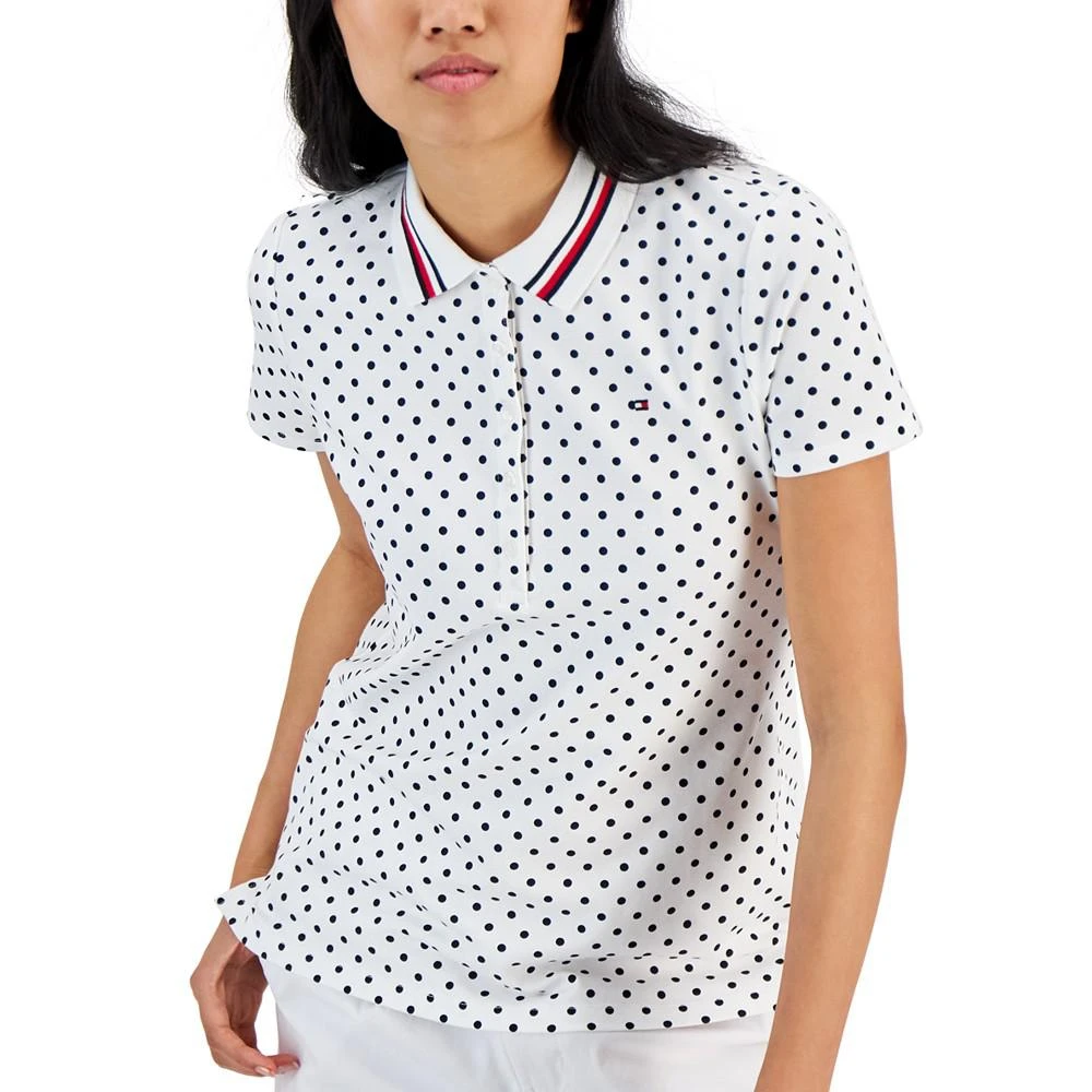 商品Tommy Hilfiger|Women's Dotted Polo Shirt,价格¥307,第2张图片详细描述