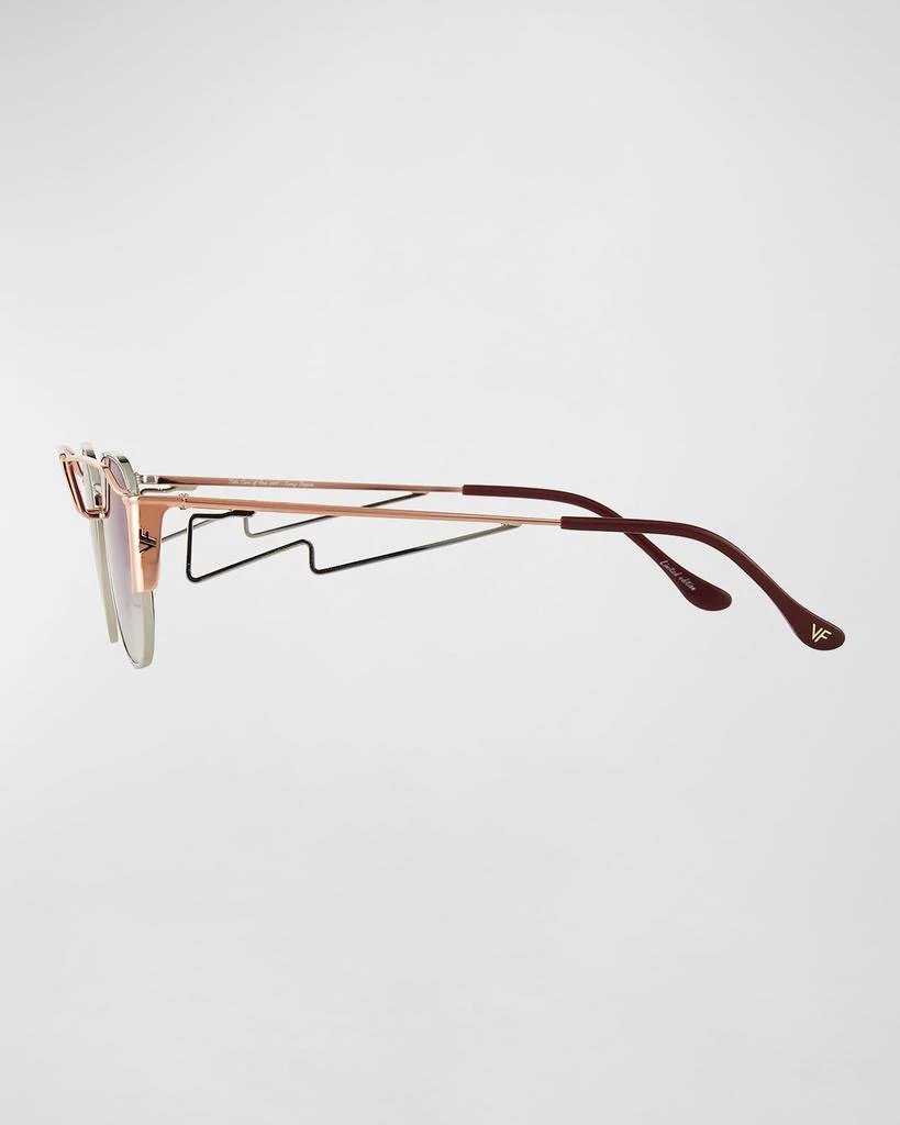 商品Vintage Frames Company|Men's Gradient Geometric Metal Sunglasses,价格¥3124,第3张图片详细描述