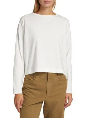 商品Vince|Cropped Long Sleeve T Shirt,价格¥477,第1张图片