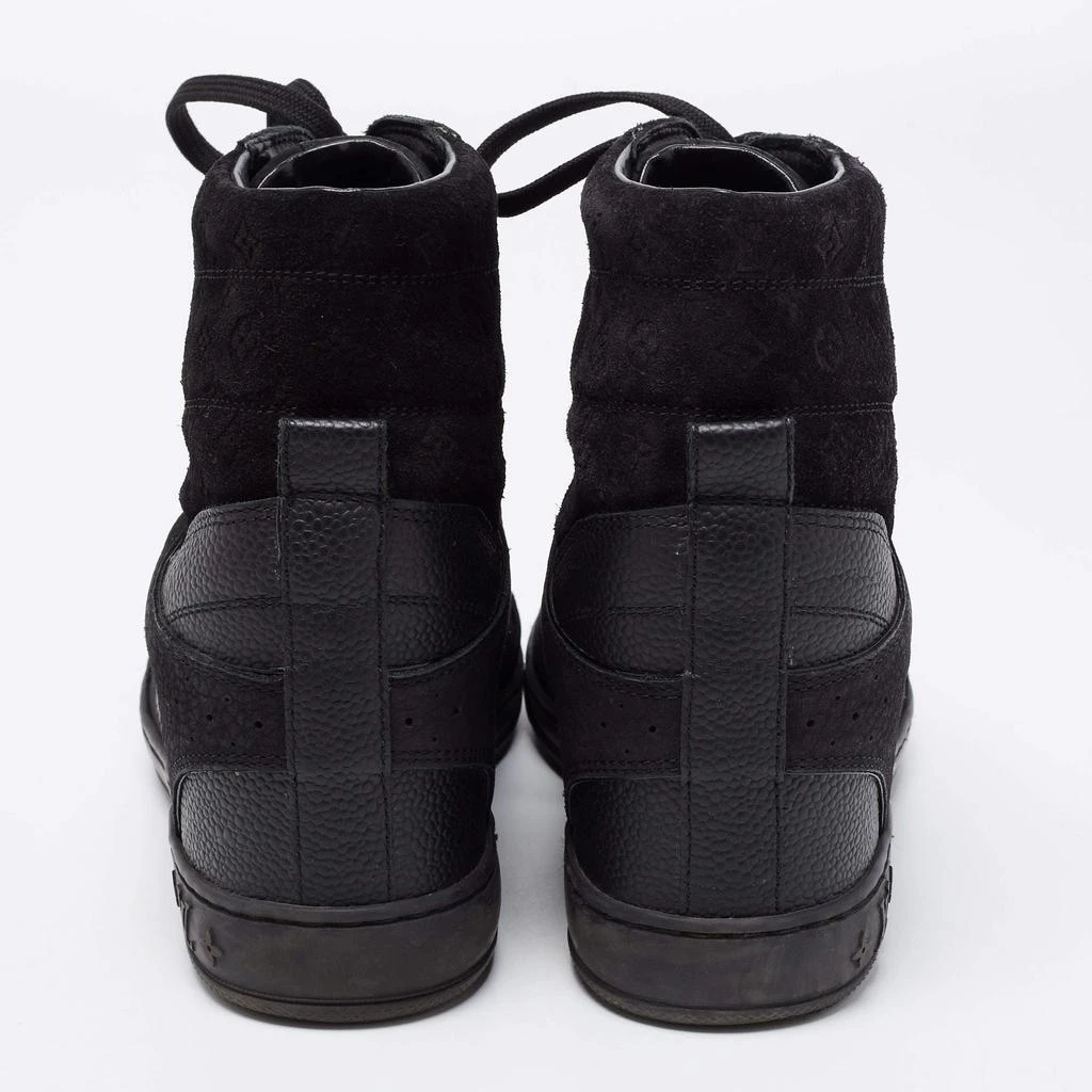 商品[二手商品] Louis Vuitton|Louis Vuitton Black Monogram Empreinte Suede and Leather High-Top Sneakers Size 37.5,价格¥2320,第5张图片详细描述
