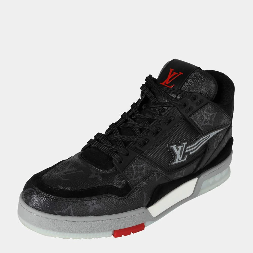 商品[二手商品] Louis Vuitton|Louis Vuitton Monogram Eclipse LV Trainer Sneakers (8 UK/IT 42),价格¥7107,第2张图片详细描述