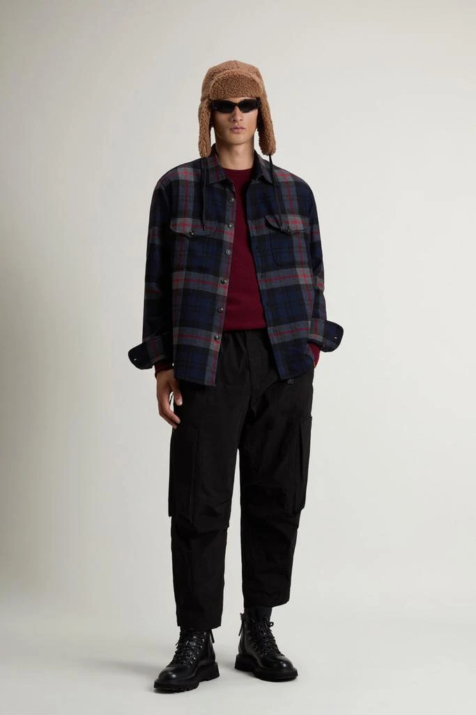 商品Woolrich|Wool Blend Oxbow Flannel Overshirt - Made in USA - Men - Blue,价格¥1543,第2张图片详细描述