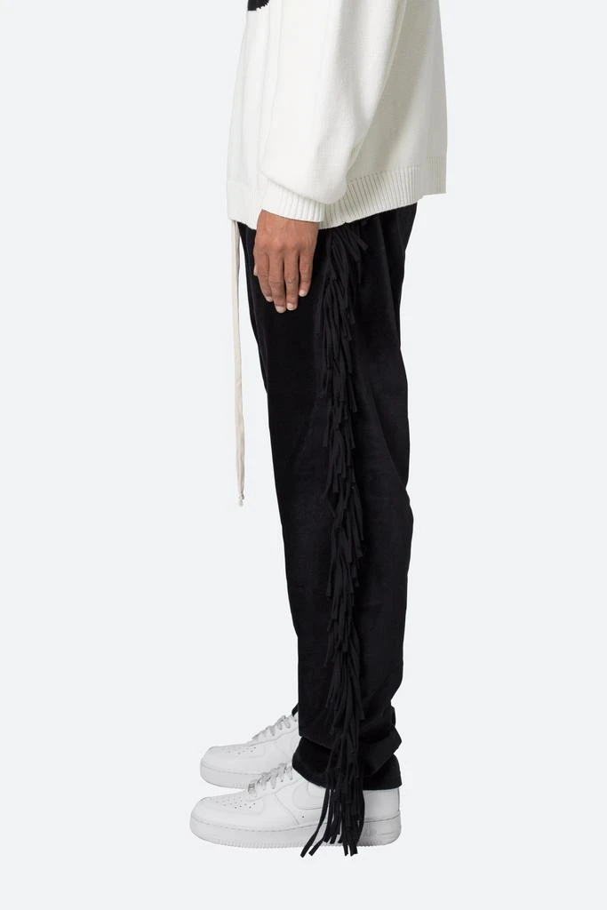 商品MNML|Fringe Velour Sweatpants - Black,价格¥586,第4张图片详细描述