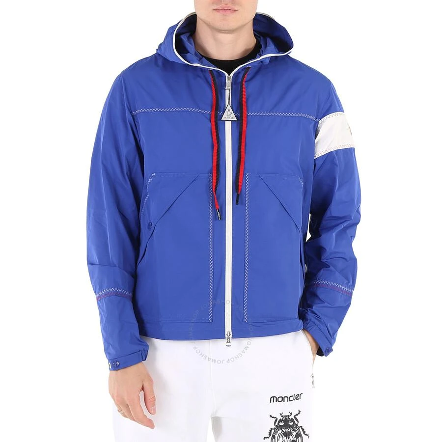 商品Moncler|Men's Medium Blue Fujio Logo-Patch Hooded Jacket,价格¥2602,第1张图片