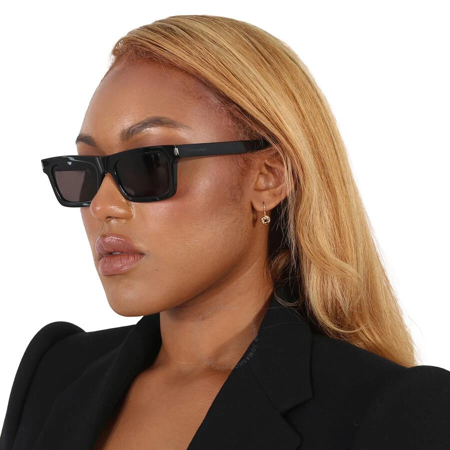 商品Yves Saint Laurent|Black Rectangular Ladies Sunglasses SL 461 BETTY 001 54,价格¥1705,第2张图片详细描述