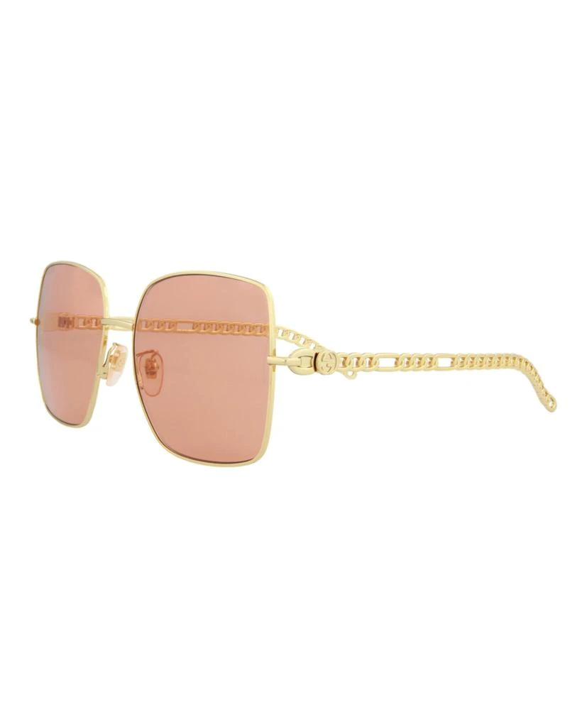 商品Gucci|Square-Frame Metal Sunglasses,价格¥2105,第2张图片详细描述