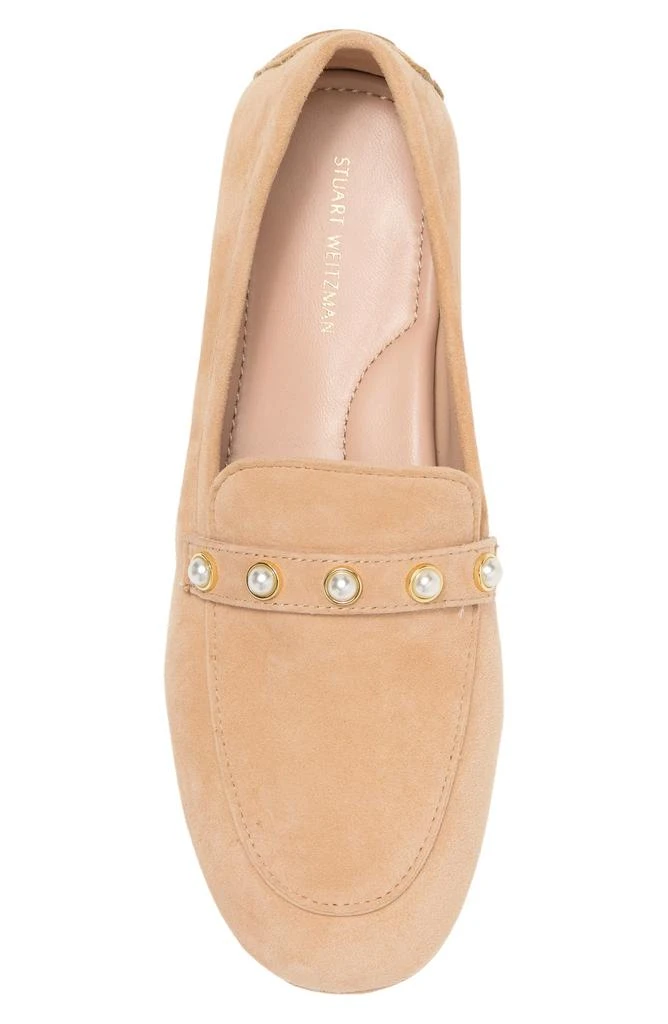 商品Stuart Weitzman|Allpearls Faux Pearl Studded Driving Loafer,价格¥1824,第4张图片详细描述