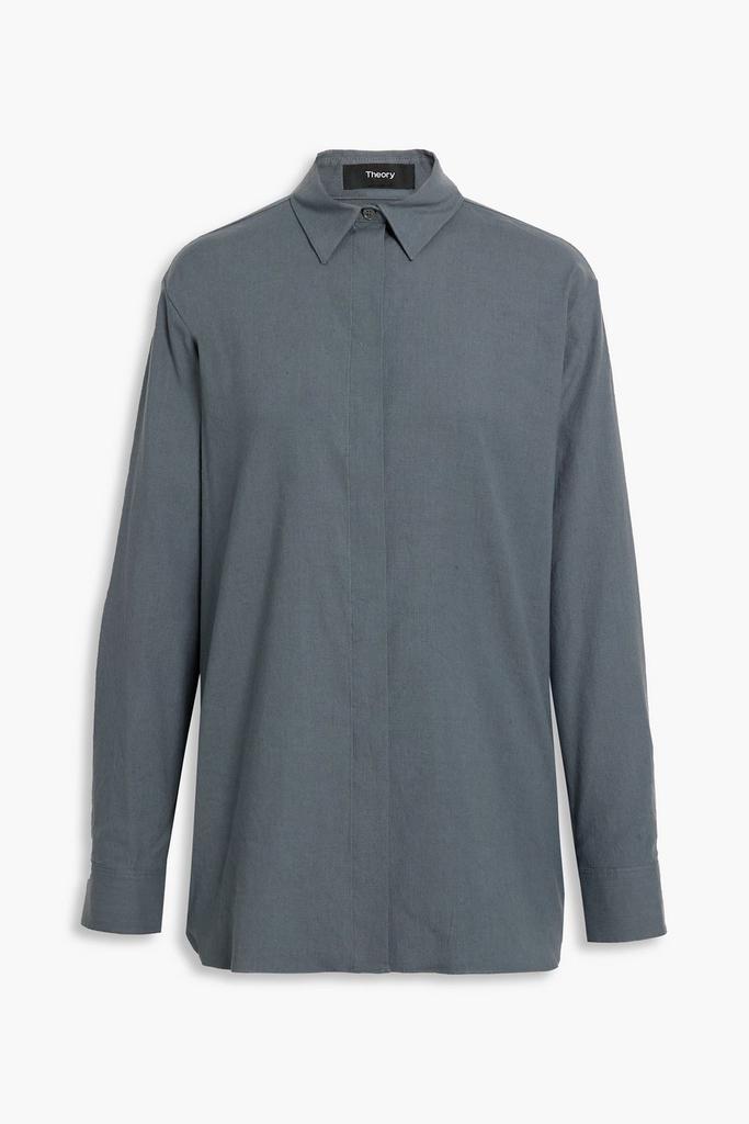 Oversized linen-blend shirt商品第1张图片规格展示