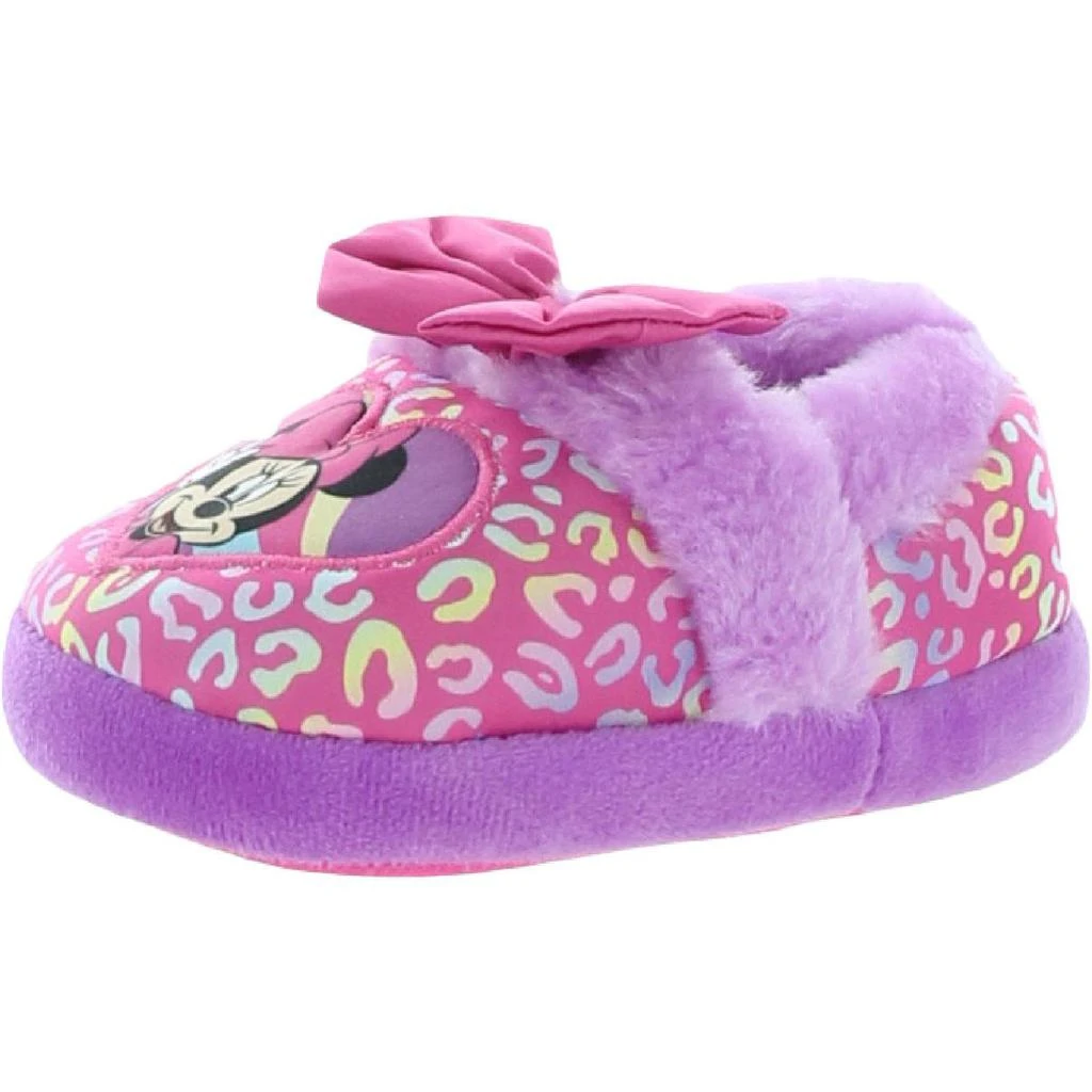 商品Disney|Disney Girls Faux Fur Bow Bootie Slippers,价格¥113,第1张图片