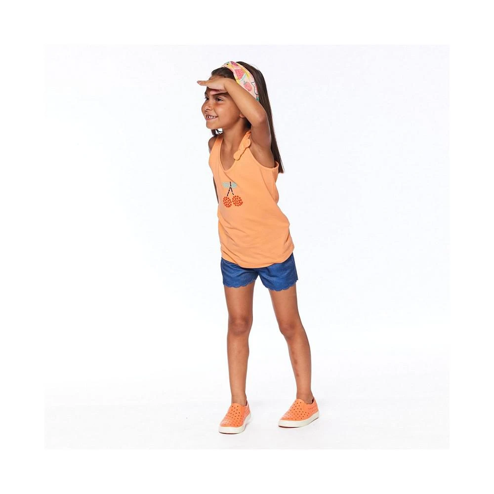 商品Deux par Deux|Girl Scallop Chambray Short - Toddler|Child,价格¥131,第2张图片详细描述