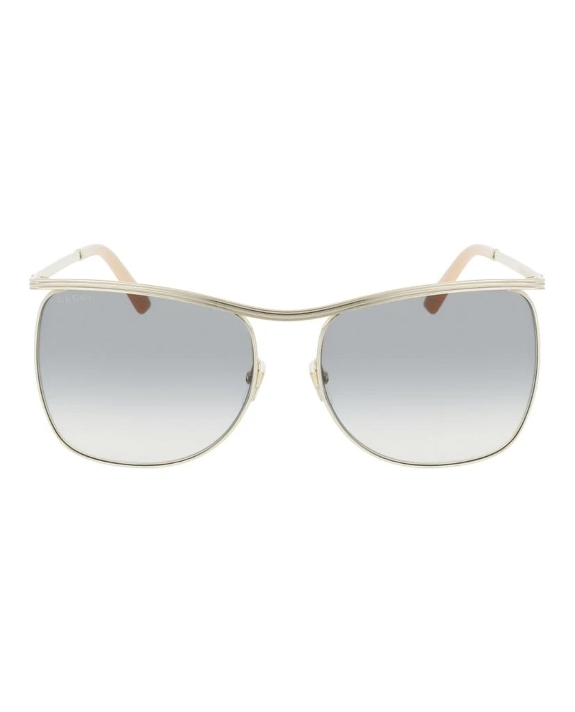 商品Gucci|Square-Frame Metal Sunglasses,价格¥977,第1张图片