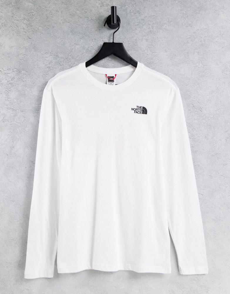 The North Face Red Box long sleeve t-shirt in white商品第2张图片规格展示