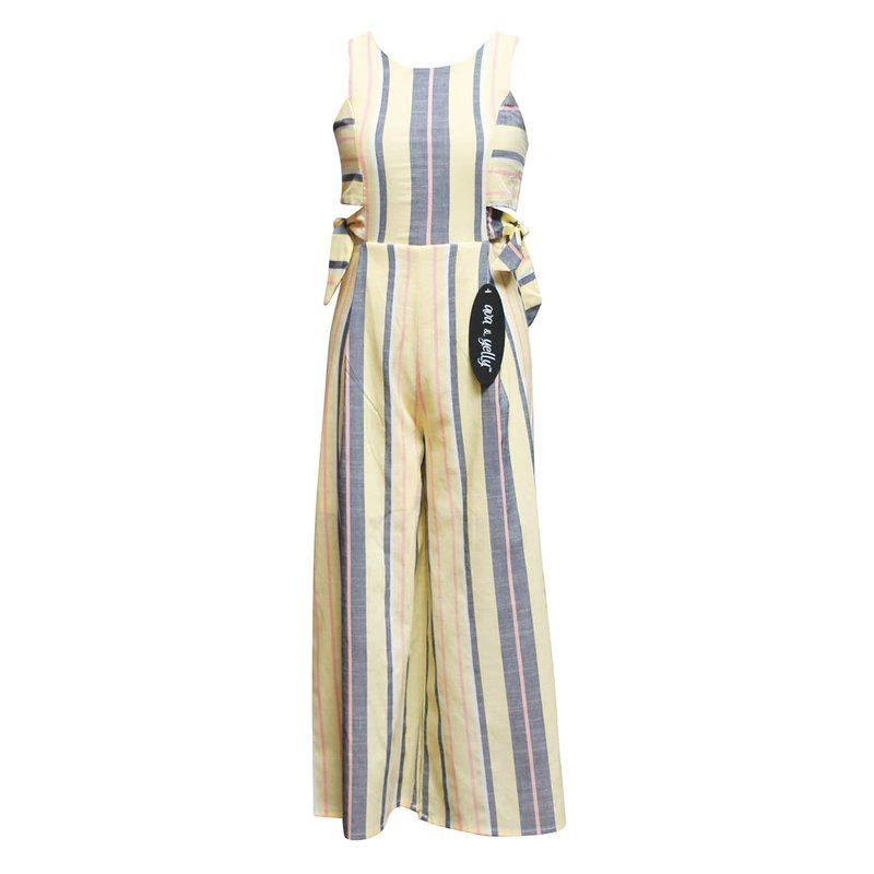 商品Ava & Yelly|Cutout Stripe Jumpsuit,价格¥287,第1张图片