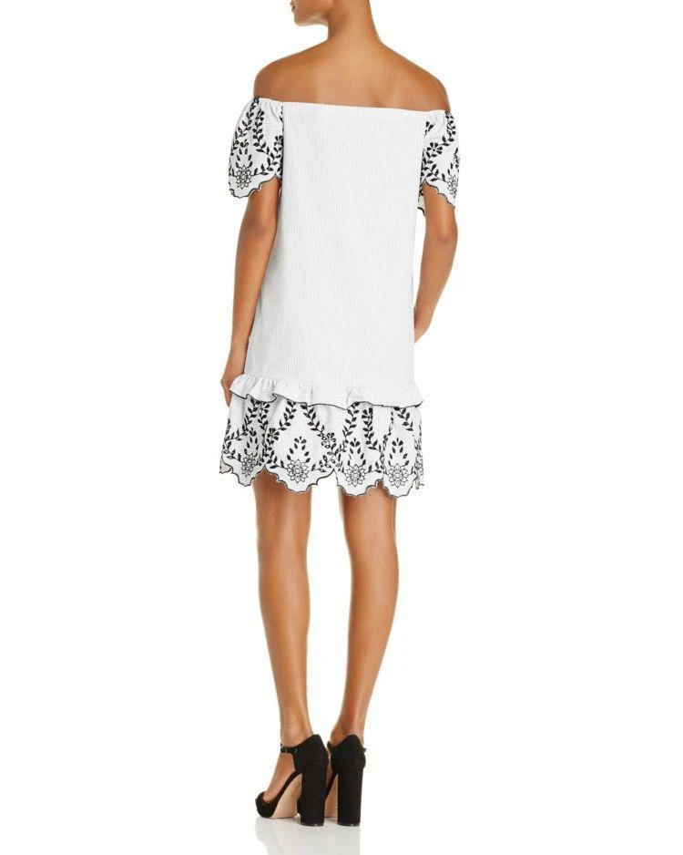 商品AQUA|Embroidered Off-the-Shoulder Dress - 100% Exclusive ,价格¥367,第2张图片详细描述