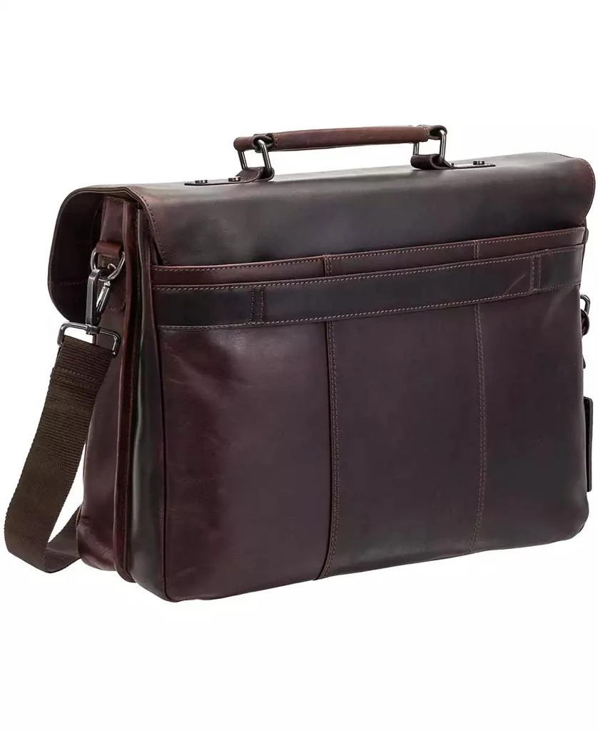 商品Mancini Leather Goods|Men's Buffalo Double Compartment Briefcase for 15.6" Laptop , Tablet,价格¥1143,第2张图片详细描述