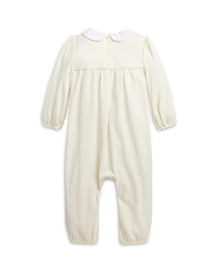 商品Ralph Lauren|Girls' Smocked Cotton Coverall - Baby,价格¥696,第2张图片详细描述
