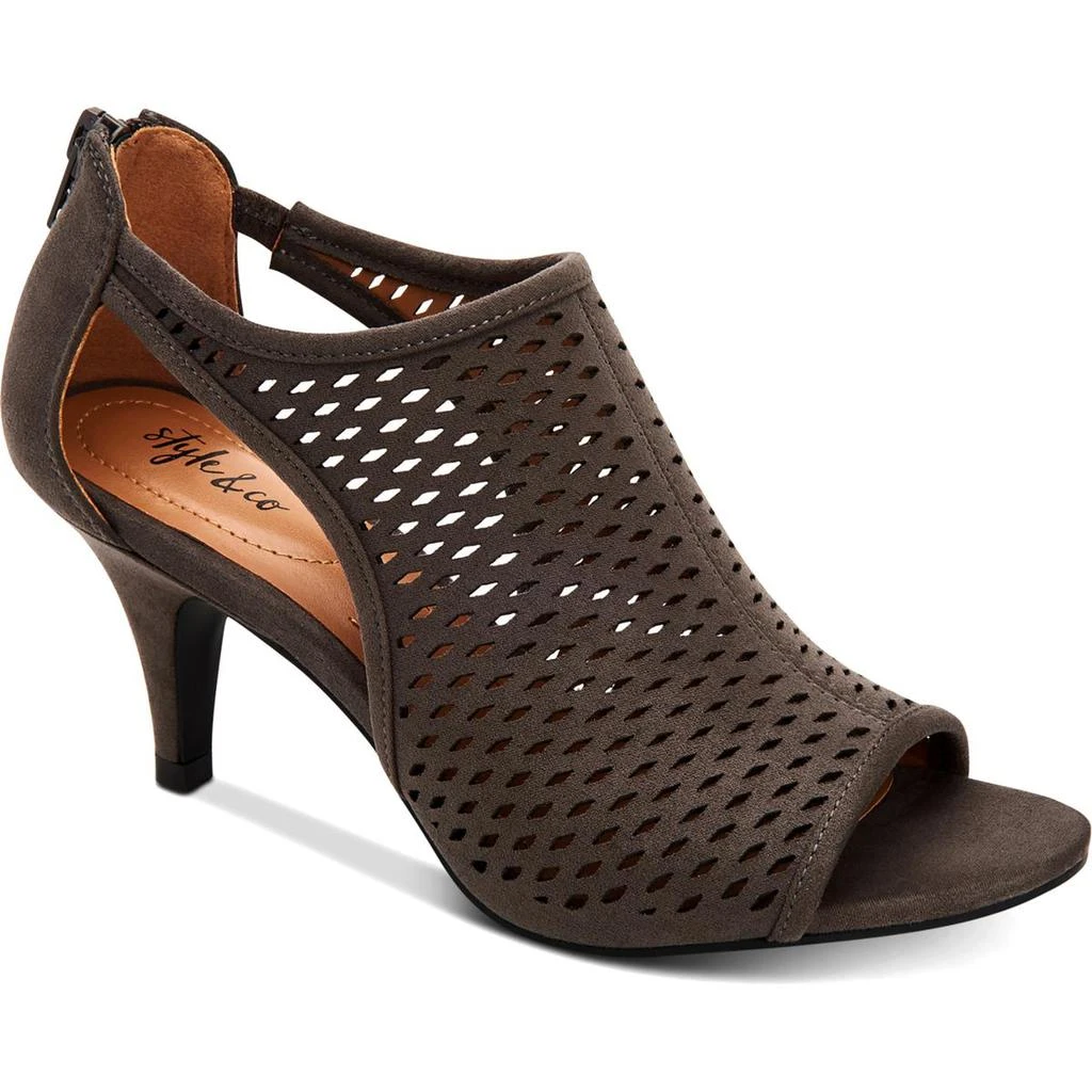 商品Style & Co|Style & Co. Womens Haddiee Ankle Peep-Toe Heels,价格¥92,第1张图片