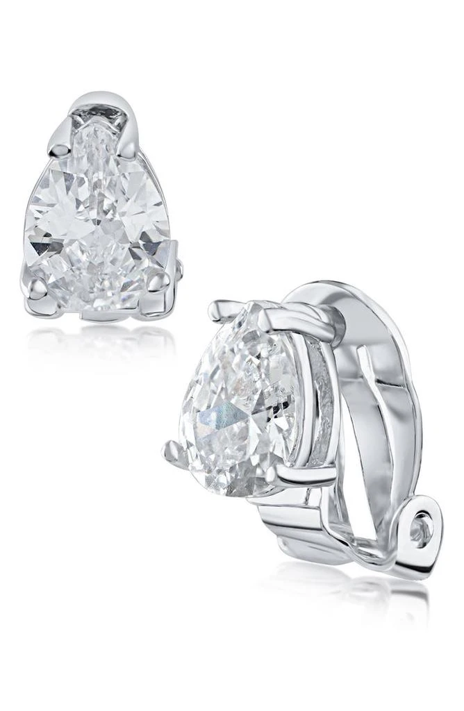 商品Kenneth Jay Lane|Pear CZ Clip-On Earrings,价格¥286,第1张图片